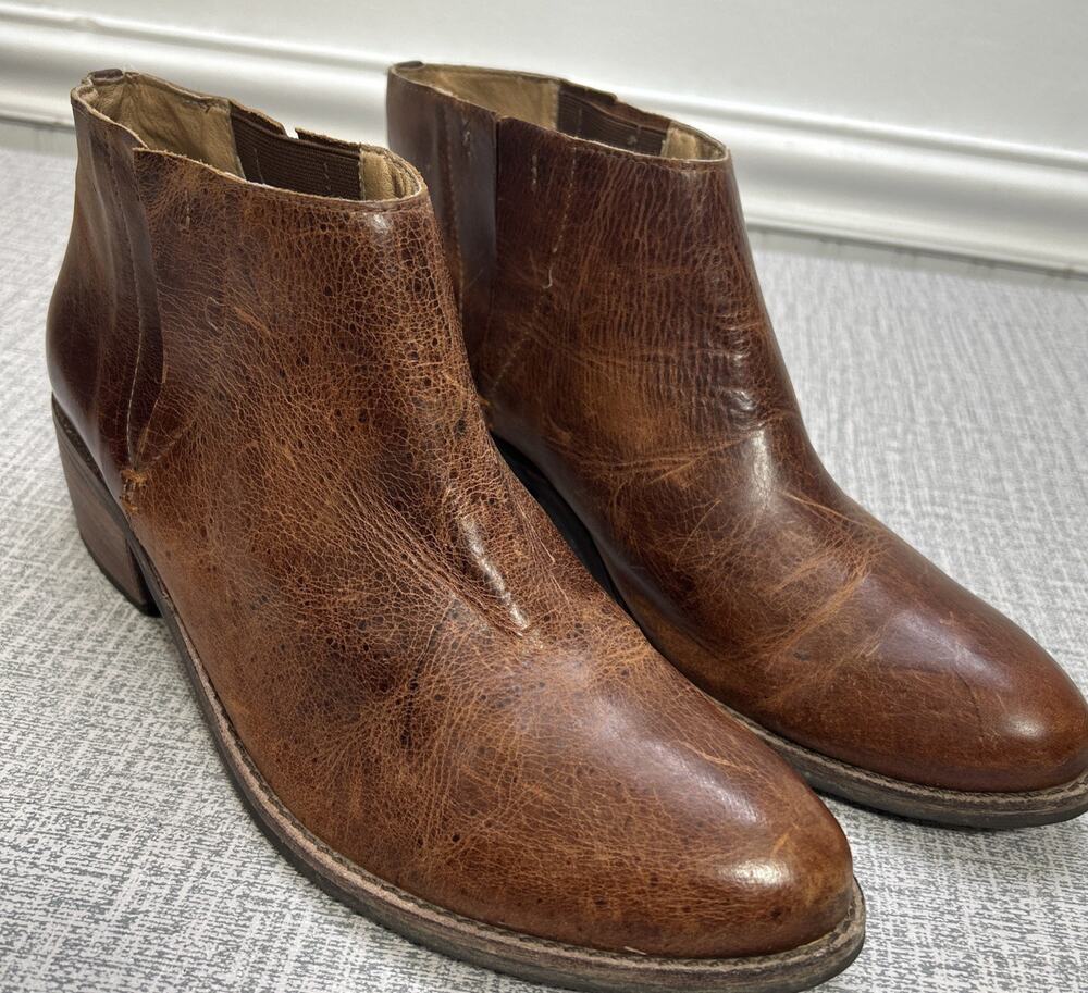 Matisse Shoes Men’s 10 Brooks Brown Leather Ankle Boots Slip on Brazil